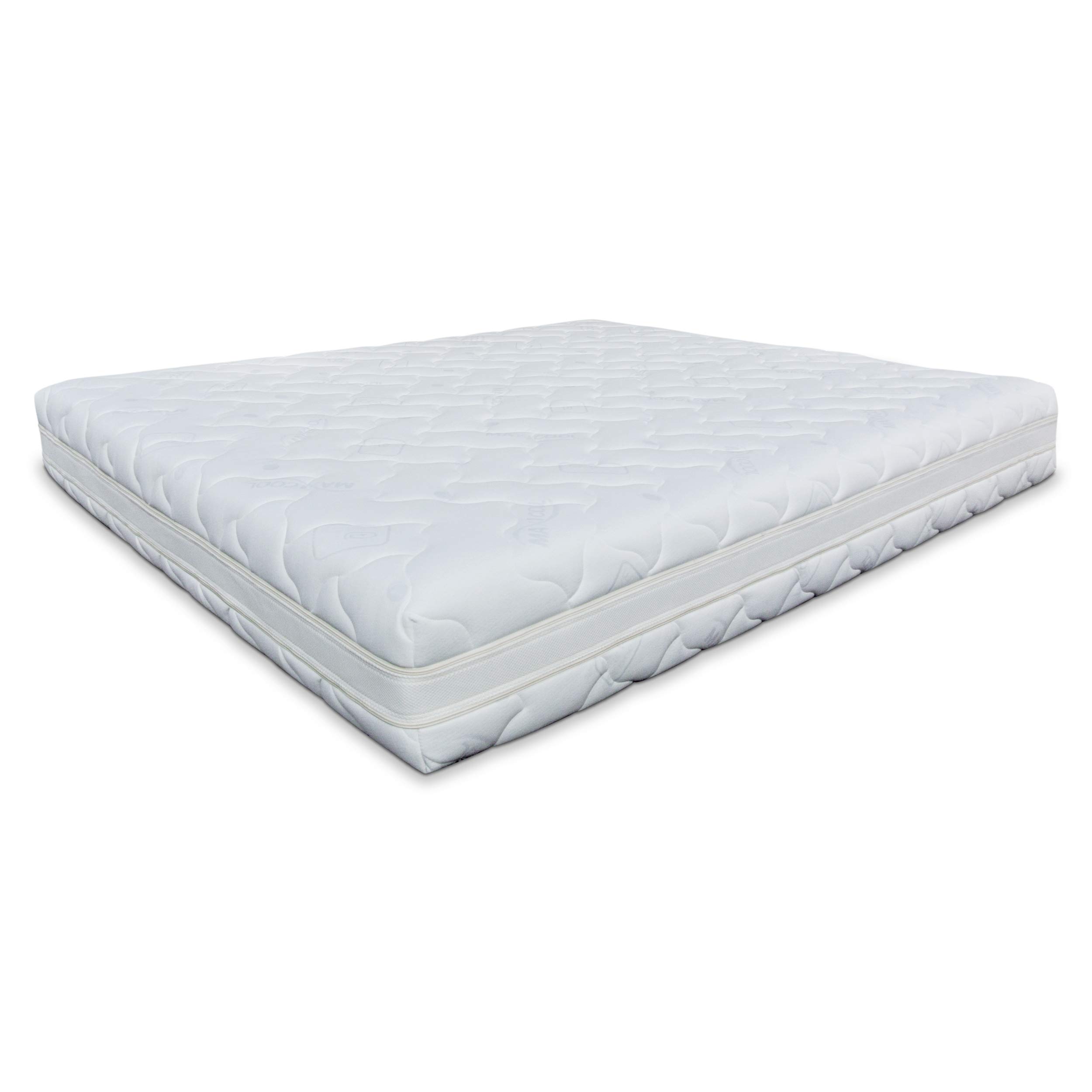 Baldiflex Emporio Fodera per Materasso Matrimoniale in Maxicool, Coprimaterasso, con Fascia Traspirante, Sfoderabile con Zip, Atossica, Misura 160x190x26 cm