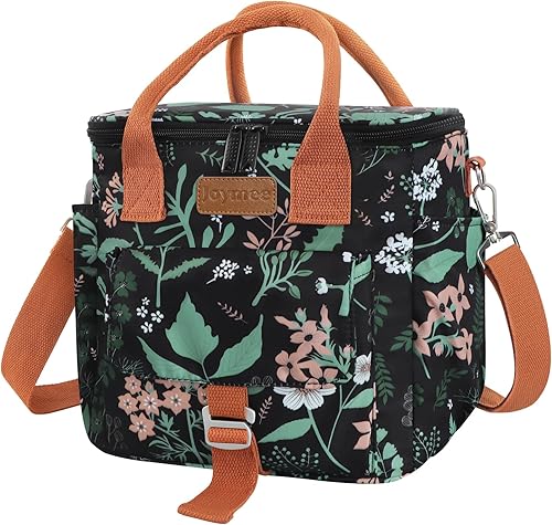 Joymee Lonchera grande aislada para mujeres adultas, reutilizable, impermeable, para el trabajo, picnic, campamento, pequeña hielera a prueba de