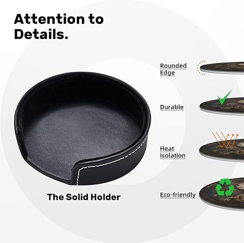 Miniatura 5 de Steampunk Clocks - Posavasos para bebidas con soporte, adecuados para tipos de tazas, juego de 6