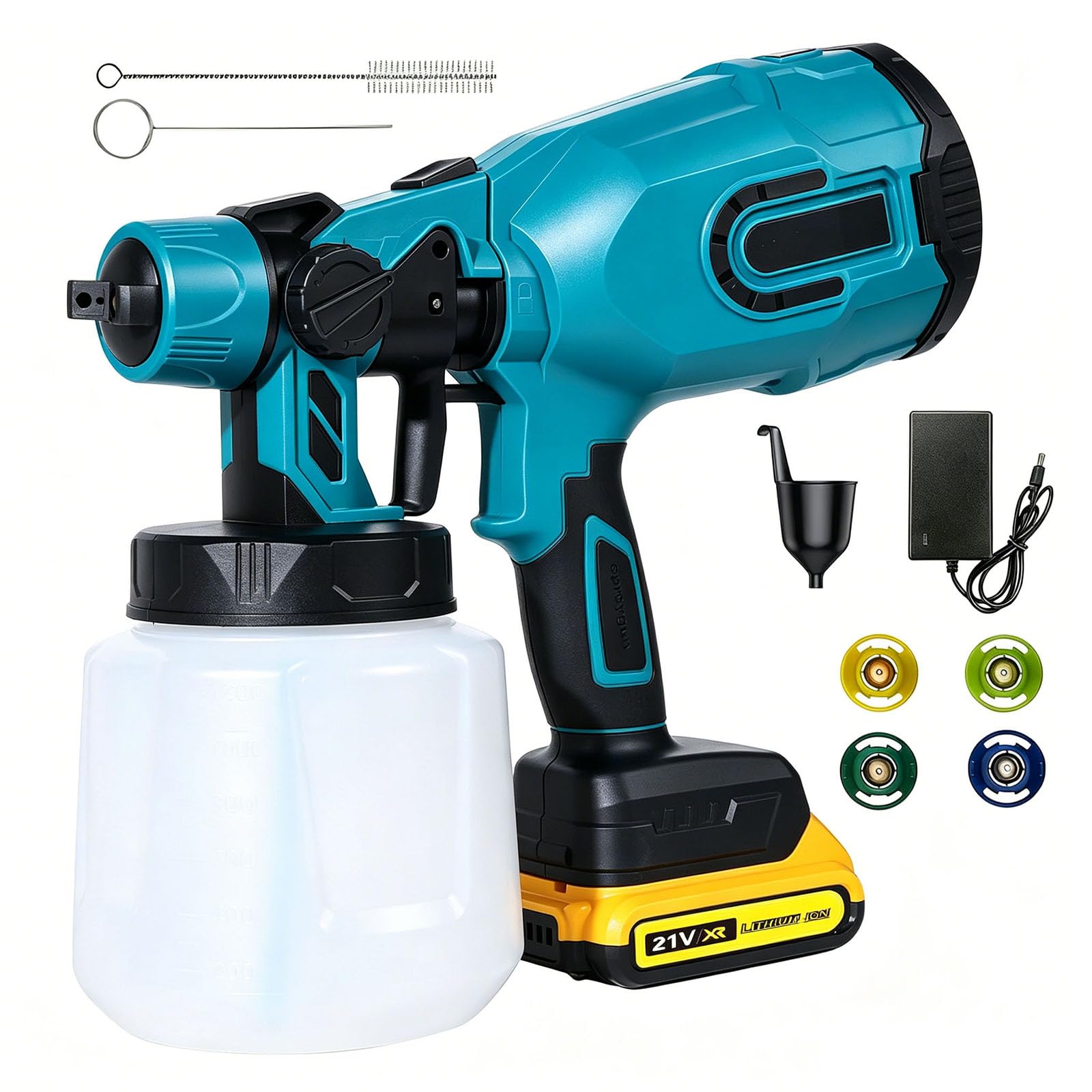 Kottwca Cordless Paint Sprayer with Battery & Battery Level Display