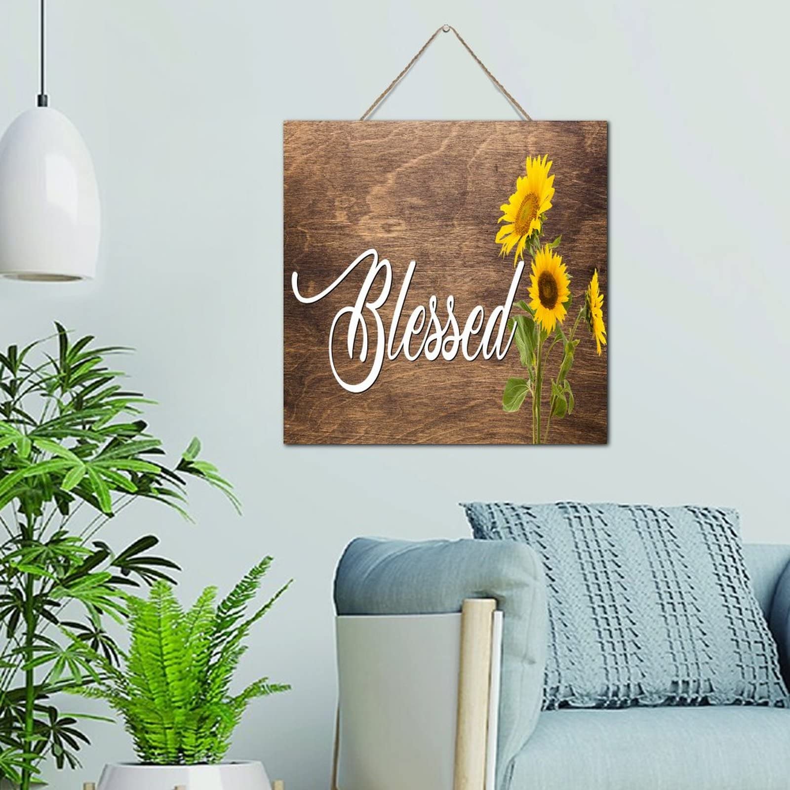Citation décorative en bois de tournesol pour sublimer la maison