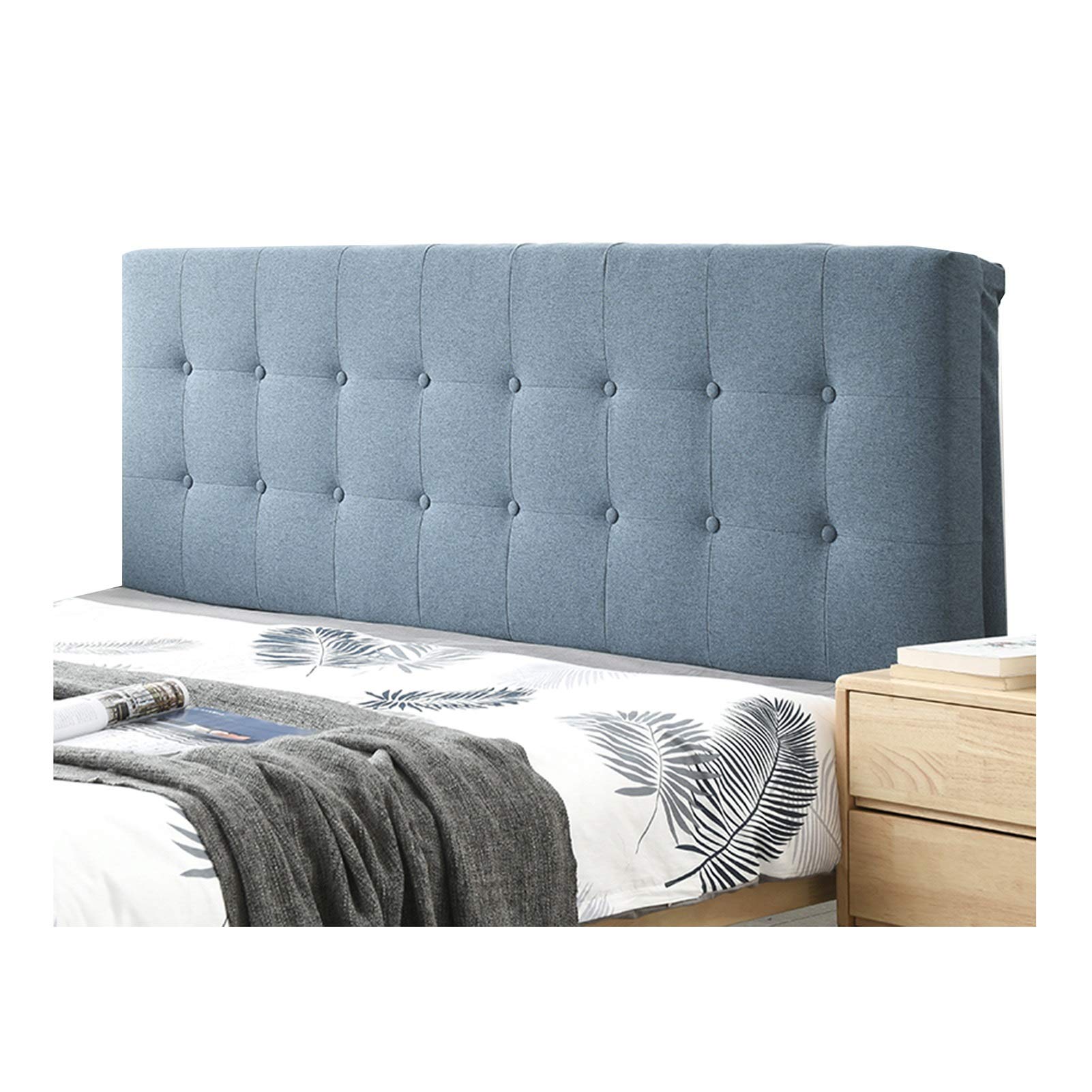 LIANGJUN Headboard Bed Backrest Cushion, Soft Case Double Bed Large Backrest, Linen Cloth Waist Pad, Sponge Filling Reading Pillow, Washing Cover, 9 Colors, Custom Size