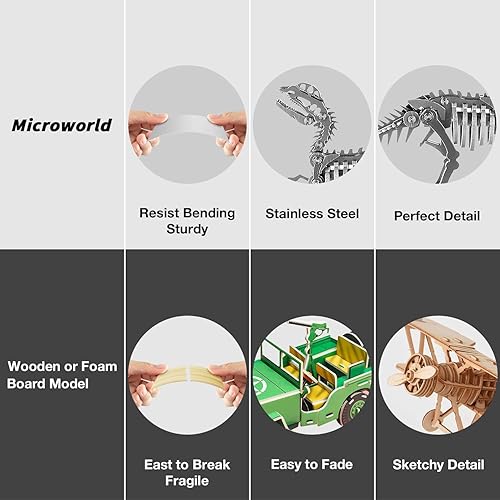 Vista 19 de Kit de modelo de rompecabezas de metal 3D, kit de modelo mecánico de metal, rompecabezas 3D para construir para adultos, rompecabezas rompecabezas