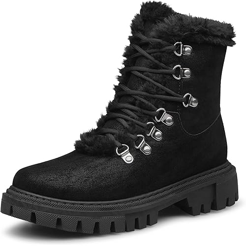 Geddard Womens Hiking Snow Winter Boots Work Combat Booties for Women Waterproof