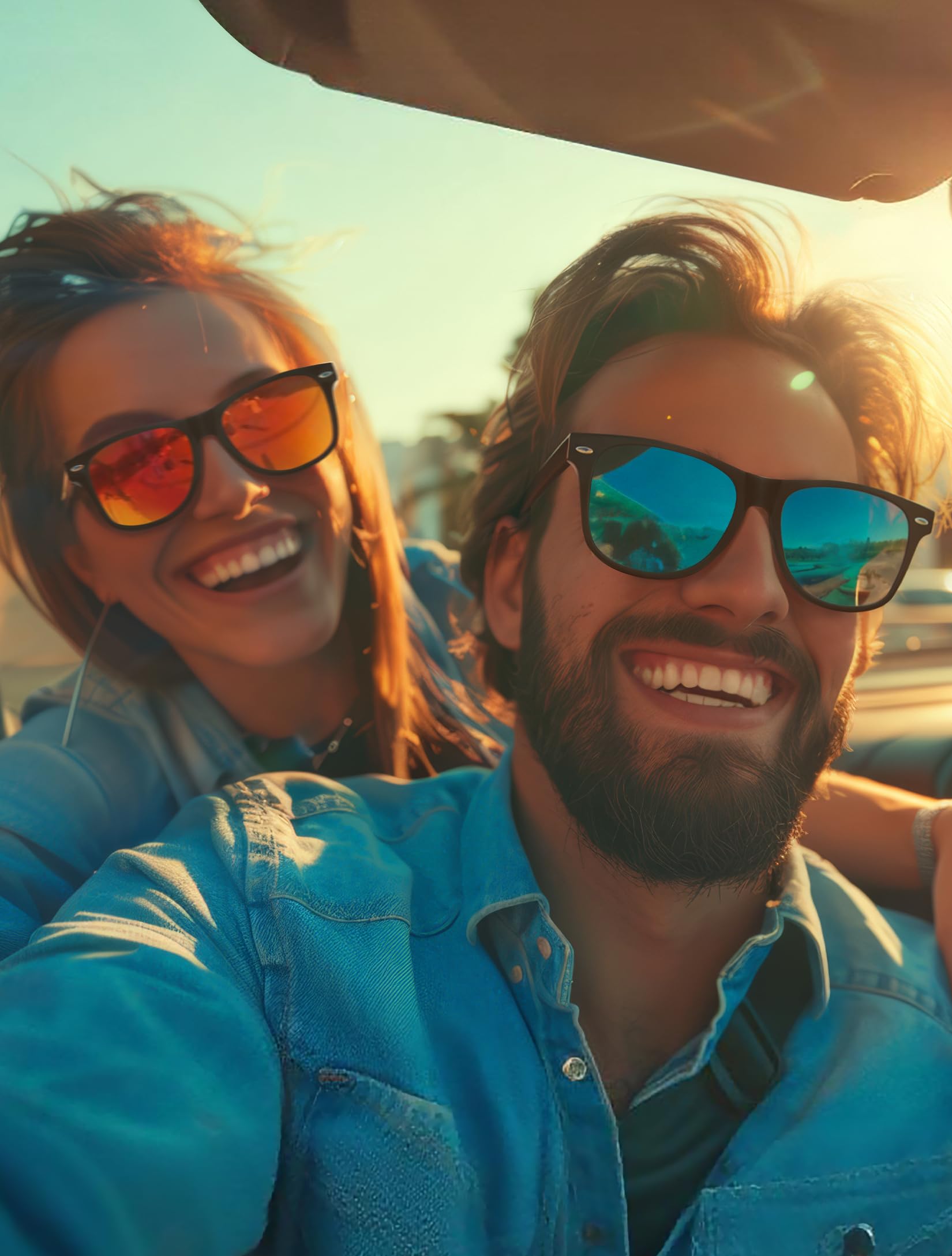 Lunettes de Soleil Polarisées Bois pour Hommes et Femmes: Protection UV400 et Anti-éblouissement - pour Conduire Randonnée Plage Pêche et Voyage