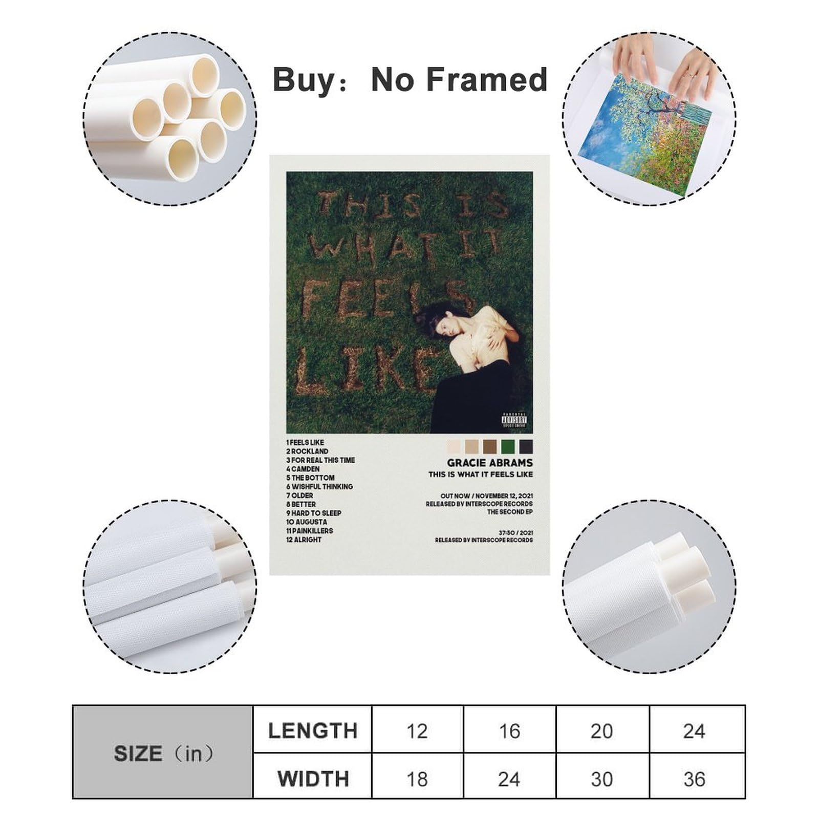 Amazon.com: Gracie Abrams - This Is What It Feels Like Canvas