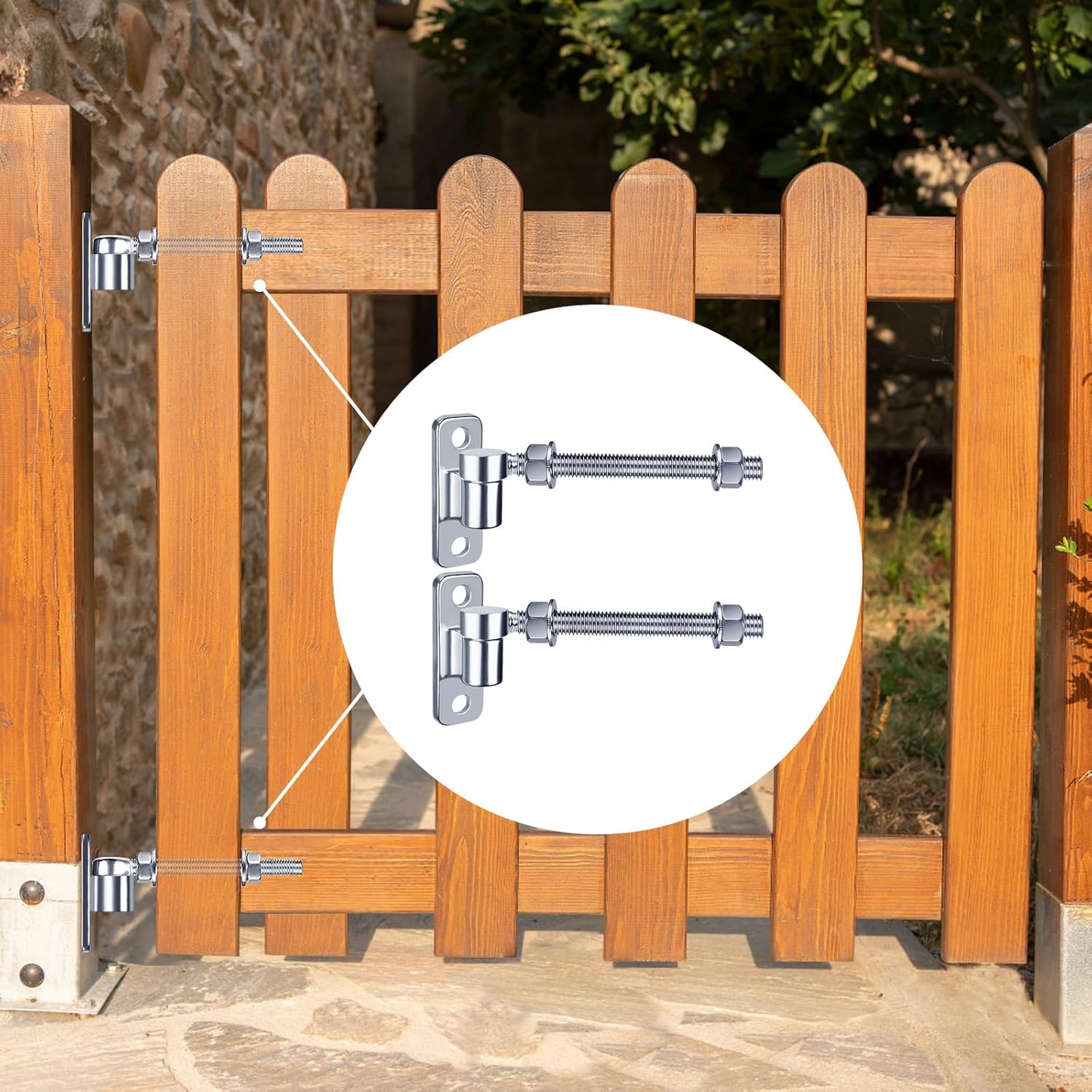 Cerniere per Cancello, Confezione da 4 Cerniere per Porte, Cerniere Pesanti per Cancelli in Acciaio Inossidabile, per Cancello da Fattoria/Cancello da Giardino/Recinzione in Legno, 150mm