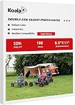 Koala Double Side Glossy Photo Paper 8.5x11 Inches 120gsm 100 Sheets Compatible with Inkjet Printer