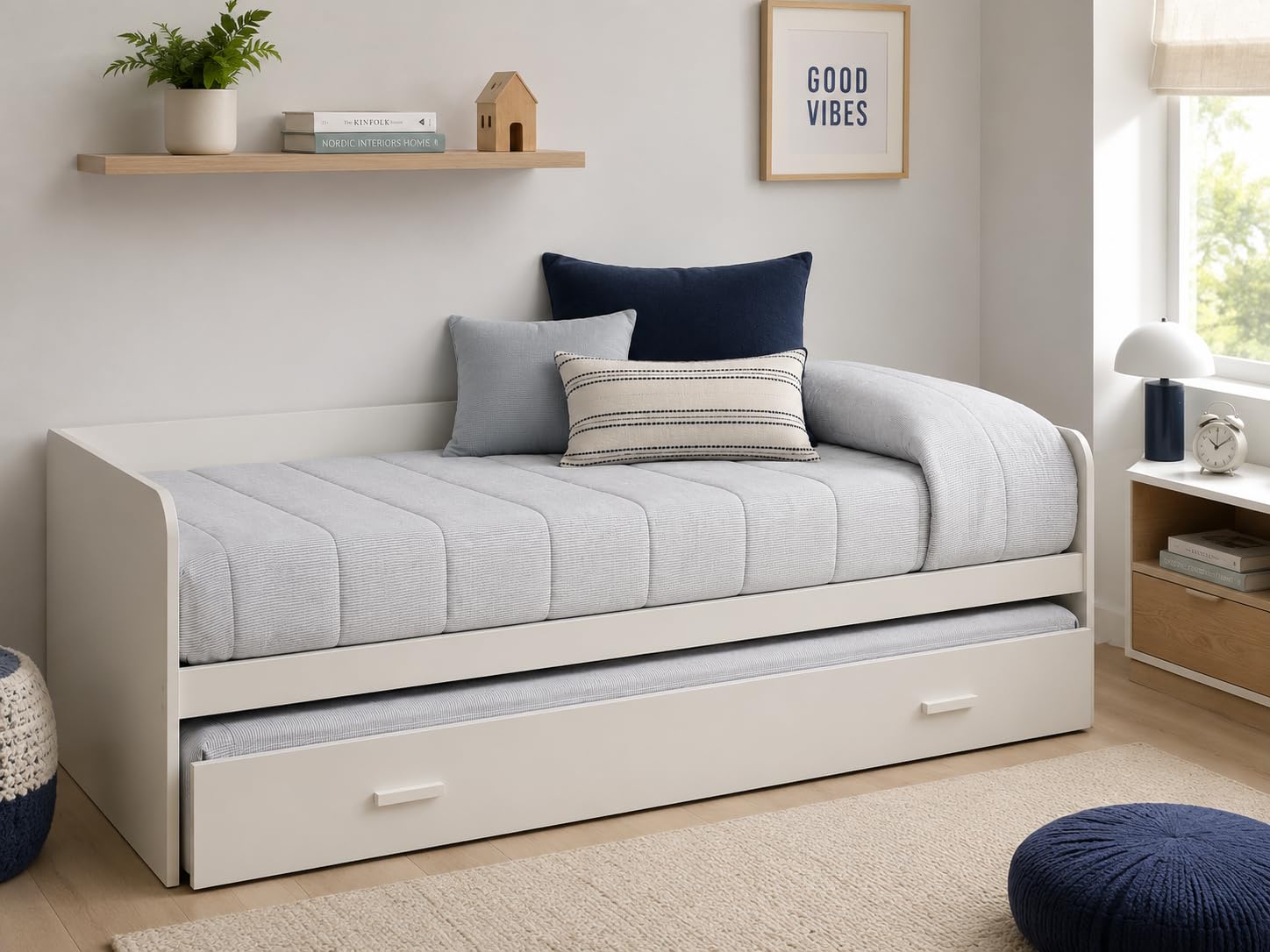 Lanovenanube - Edredón Ajustable Raya Cama 90 - Color Gris