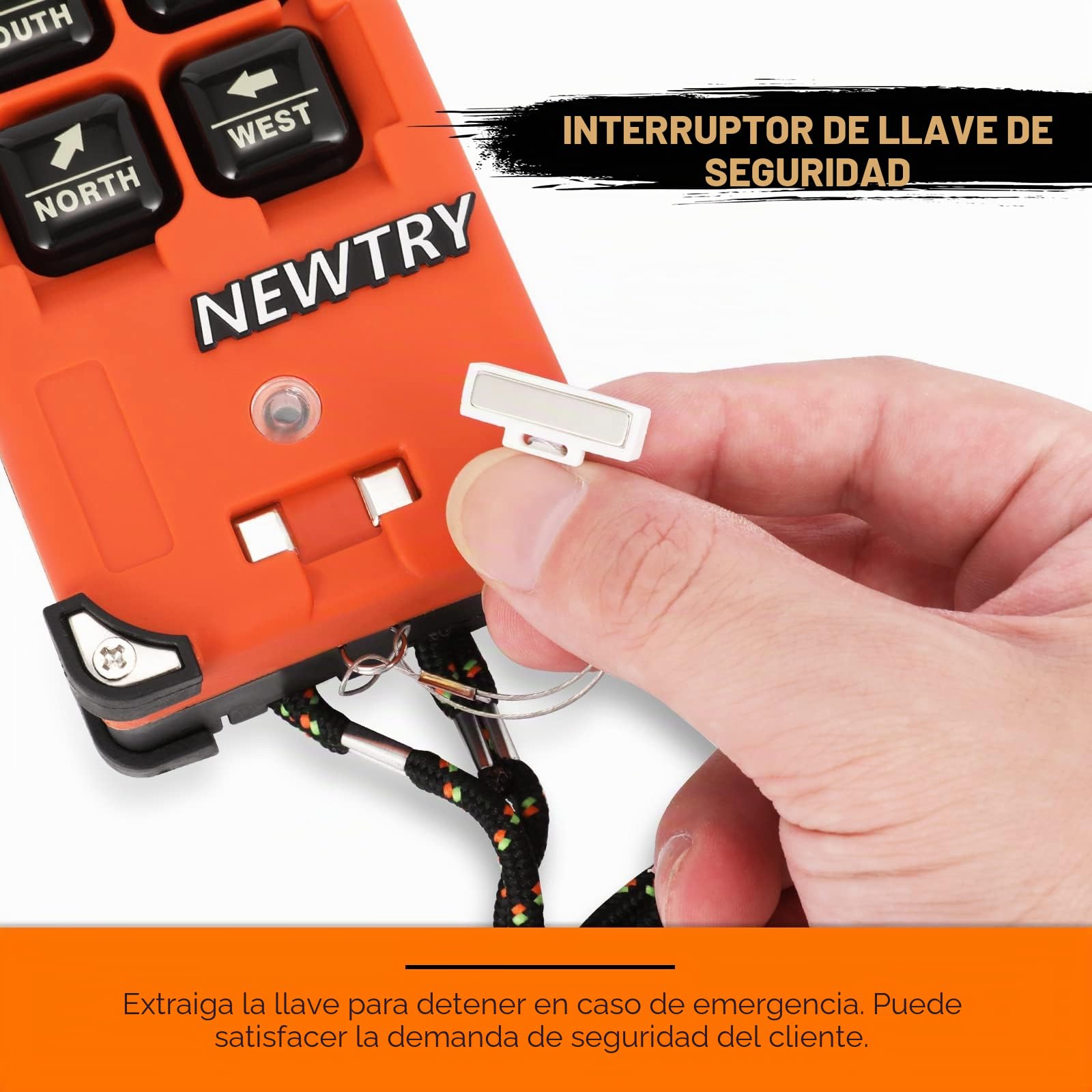 NEWTRY Control Remoto de grúa inalámbrica 12V, transmisor Receptor para la grúa de elevación Industrial (transmisor + Receptor DC 12V)