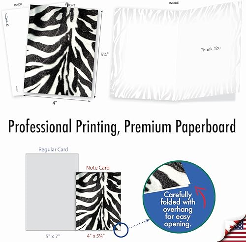 Miniatura 2 de The Best Card Company - 10 tarjetas de agradecimiento en caja con sobres, juego de papelería de agradecimiento animal para hombres, mujeres y niños