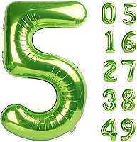 Vista 186 de Globos con números con estampado de vaca, globos de 40 pulgadas del número 0-9 (cero-nueve), globo de vaca para suministros de fiesta de cumpleaños