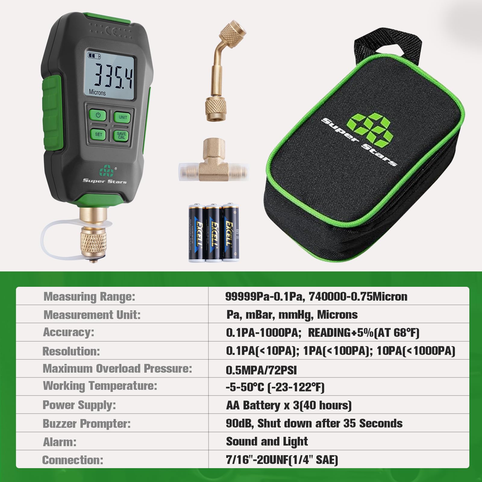 Digital Vacuum Gauge - HVAC Tester with FREE SHIPPING -7 Digital Vacuum Gauge - HVAC Tester with FREE SHIPPING -7