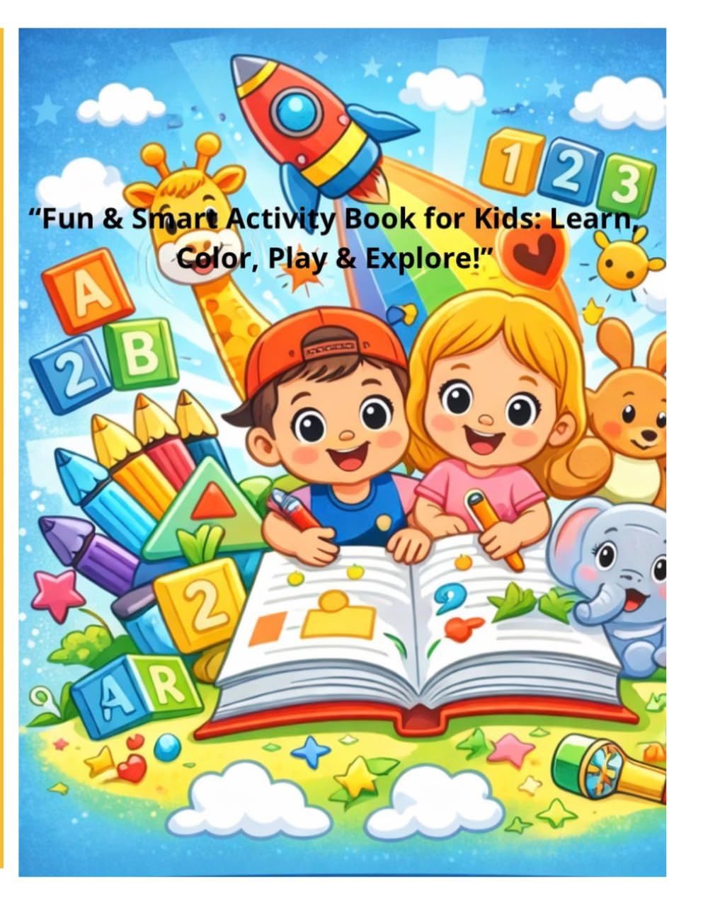“Fun & Smart Activity Book for Kids: Learn, Color, Play & Explore!”