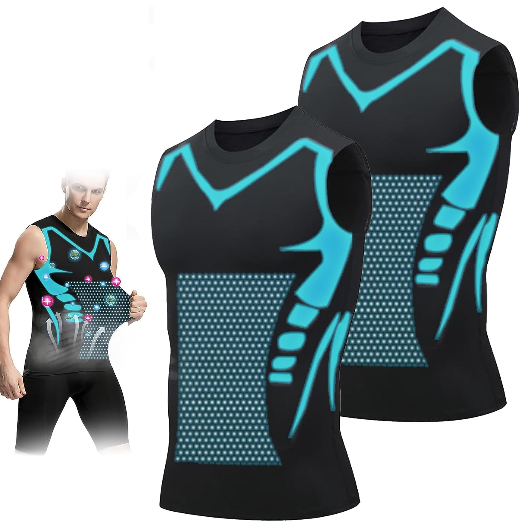 PROO Energxcell Ionic Shaping Vest,Version Ionic Shaping Vest,2023 New Version ENERGXCEL Ionic Shaping Vest for Men