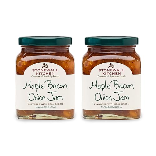 Stonewall Kitchen Mermelada de cebolla y tocino de arce, 11.75 onzas (paquete de 2)