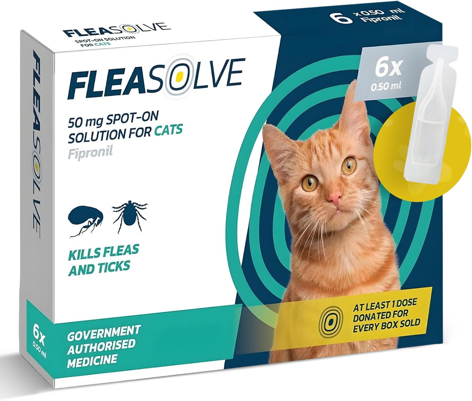 Cat Flea Treatment Spot On x 6 - Flea Treatment Cat Spot On for Cats