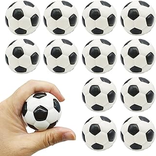 Urspasol 12 Pack Mini Soccer Stress Balls 2 Inch Small Sports Balls Soft Foam Soccer Squeeze Balls for Party Decor, Favors, Gifts,School Rewards, Anxiety Relief Hand Exercise