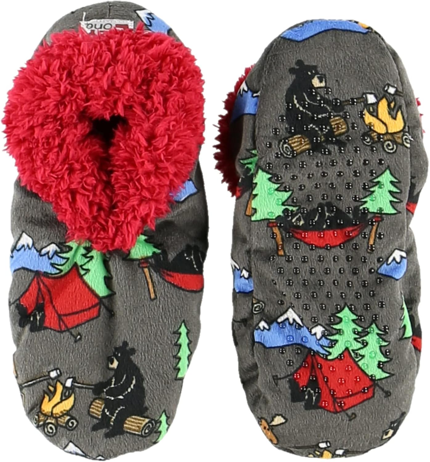 Lazy One Women's Moose & Bear Fuzzy Slippers