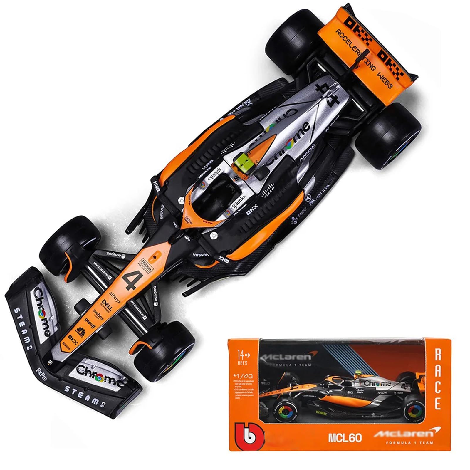 Amazon.com: Xiangtat 1/43 P2 British GP F1 MCL60 2023#4 Lando