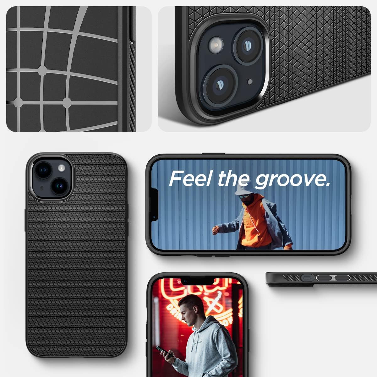 Spigen Liquid Air Designed for iPhone 14 Case (2022) [Military-Grade Protection] - Matte Black - Image 7