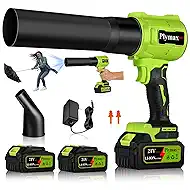 Cordless Leaf Blower, 800,000 RPM Battery Powered Leaf Blower,Handheld Leaf Blower Cordless with 2×21V Batteries, Portable Turbo Jet air Blower with Dual-Speed Nozzles for Yard & Car Drying