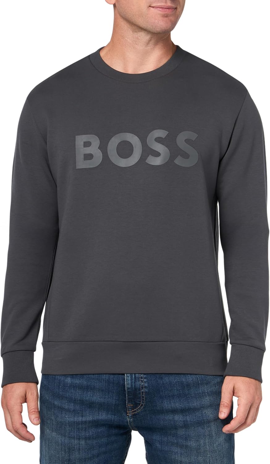 BOSS mens Boss Iconic Logo Crewneck Sweatshirt