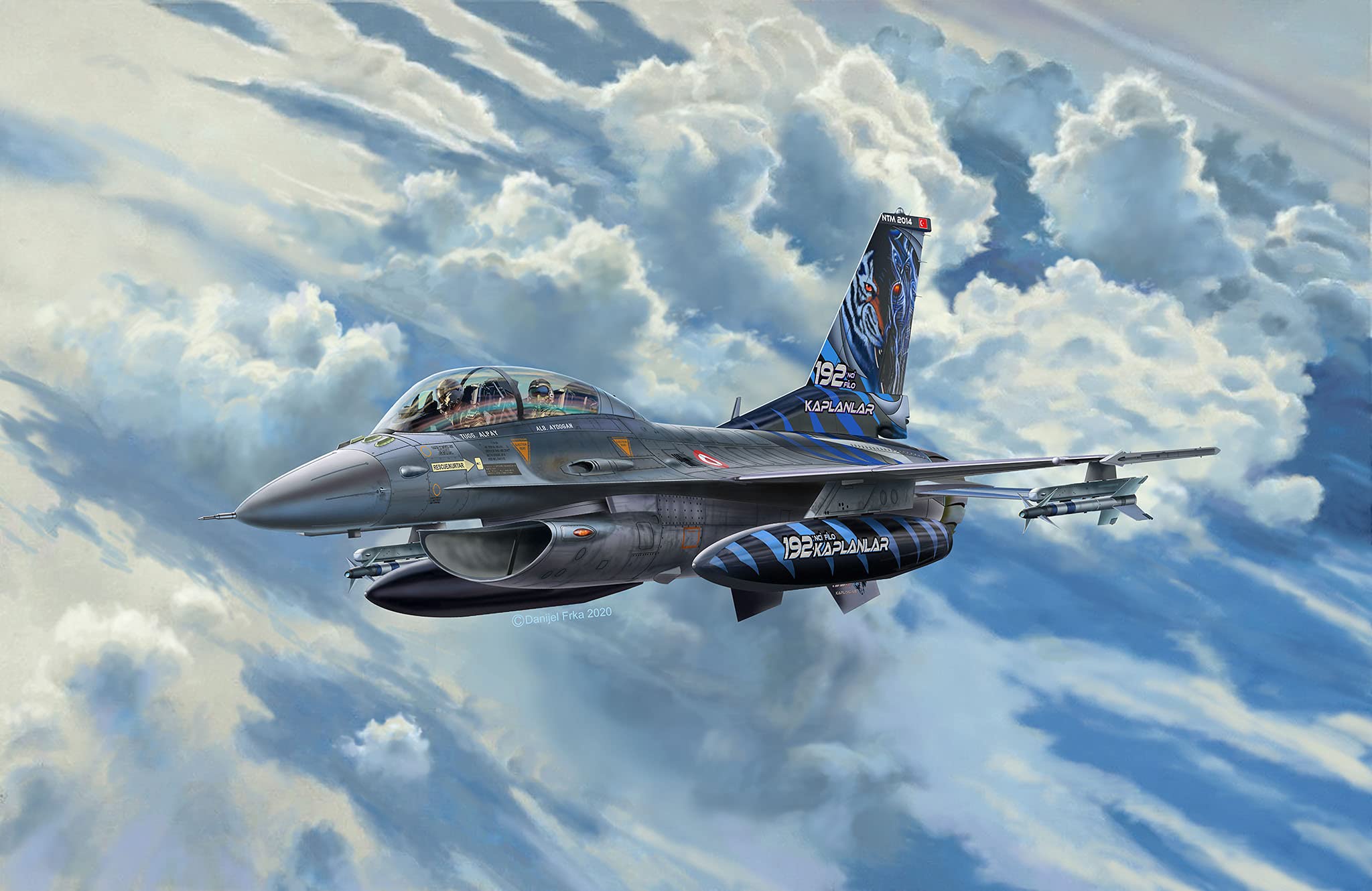 Revell-F-16D Tigermeet 2014, 1:72, 21,3 cm Maquette Avion, 03844, Multicolore