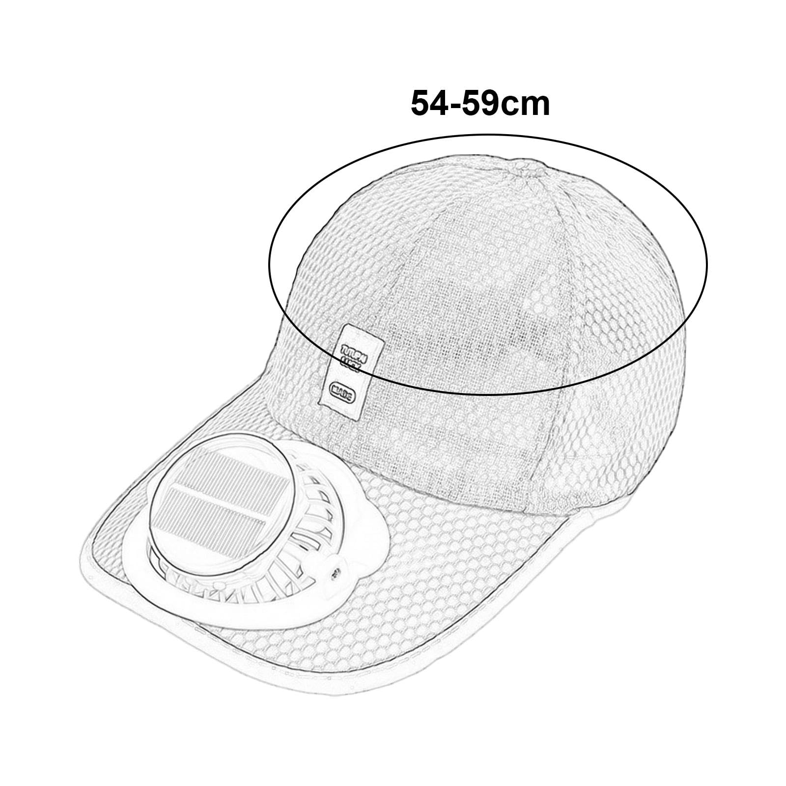 F Fityle Solar-Baseballkappe mit Ventilator, Ventilator Kühler Kappe, Cap mit Lüfter, Solar-Fan-Hut, Baseballmütze Fanmütze, UV-Schutz-Strandhut mit Kühlventilator für Camping Radfahren Laufen