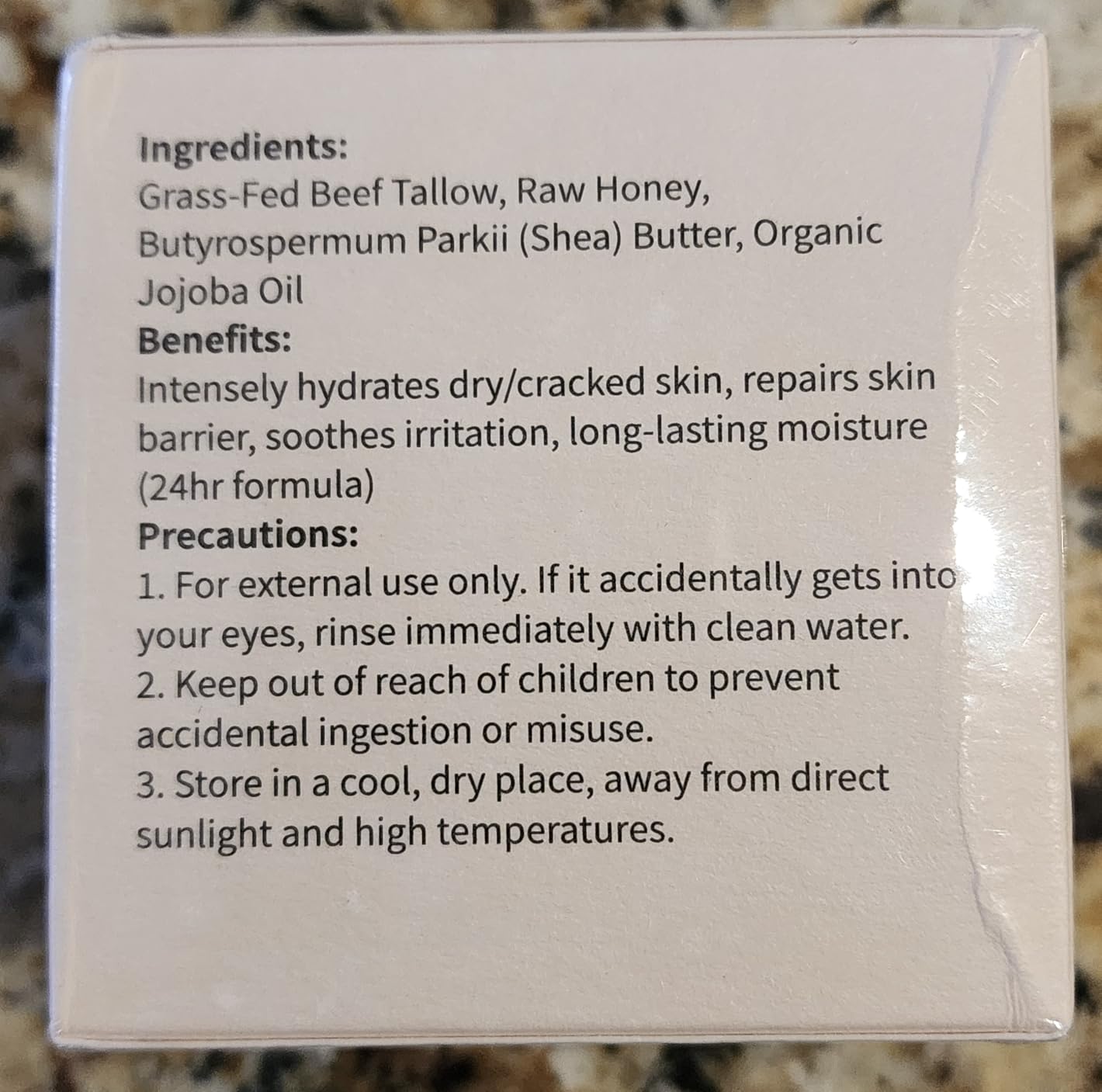 Starwise Beef Tallow for Skin, 100% Grass-Fed Whipped Beef Tallow and Honey Balm, Moisturizer for Face & Body, Natural Formula with Organic Jojoba Oil, Shea Butter for Dry, Sensitive Skin, 4 Oz