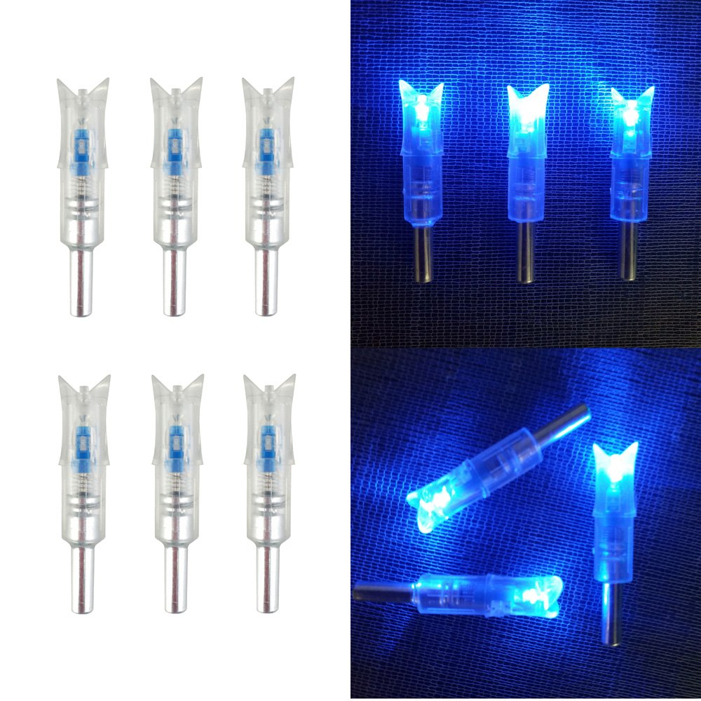 SHARROW Encoche de Flèche Lumineuses LED Lighted Nocks Automatiquement ID 0.297"-0.302" pour Arbalète
