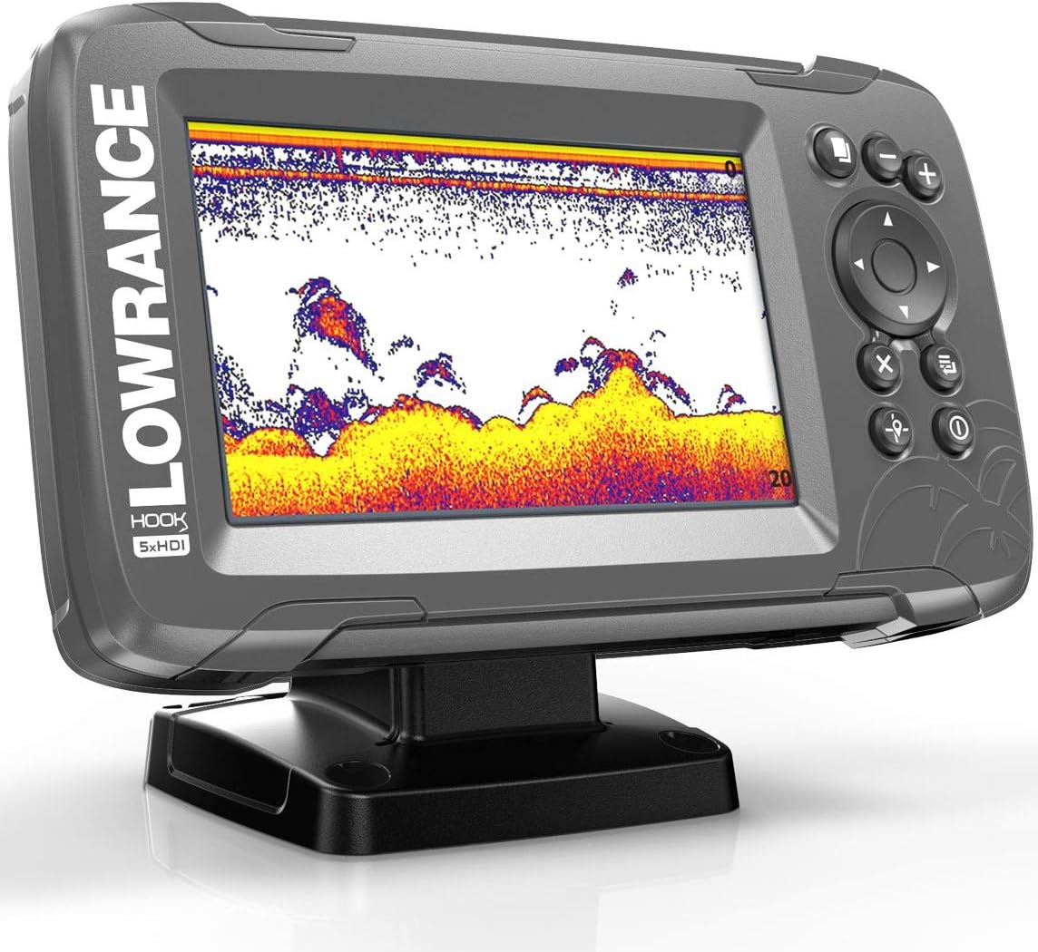 Lowrance HOOK2 5X - 5-inch Fish Finder with SplitShot Transducer and GPS Plotter (000-14016-001) : Electronics