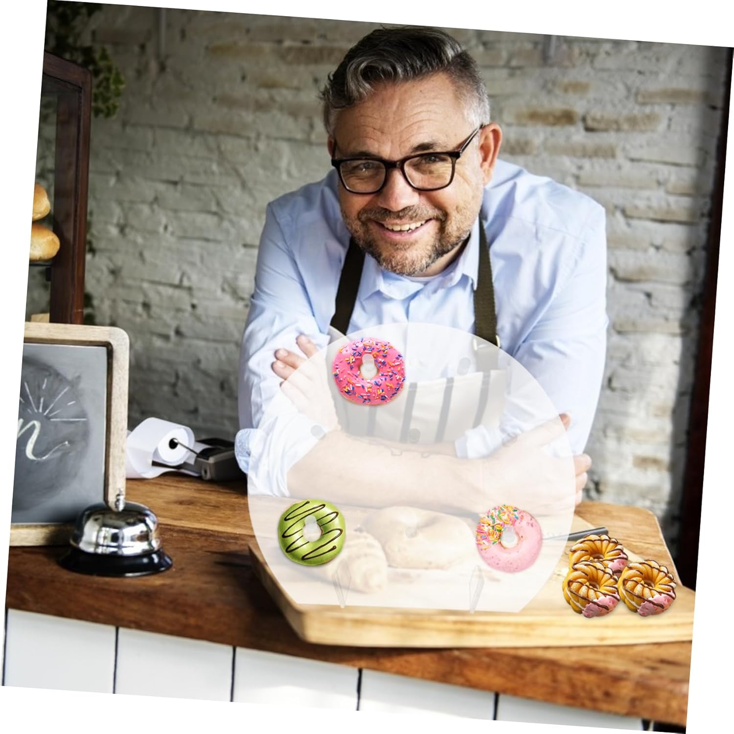 8hole Donut Display Stand Acrylic Doughnut Holder for Weddings Birthdays Parties Transparent Centerpiece for Dessert Table Easy to Clean for Donut