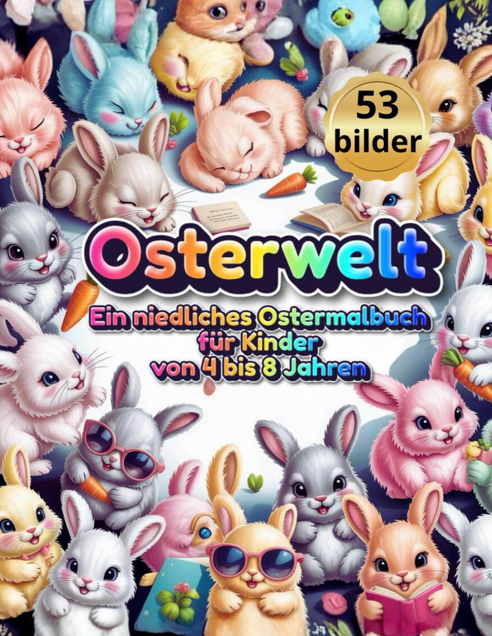 Osterwelt: Ein niedliches Ostermalbuch für Kinder von 4 bis 8 Jahren
