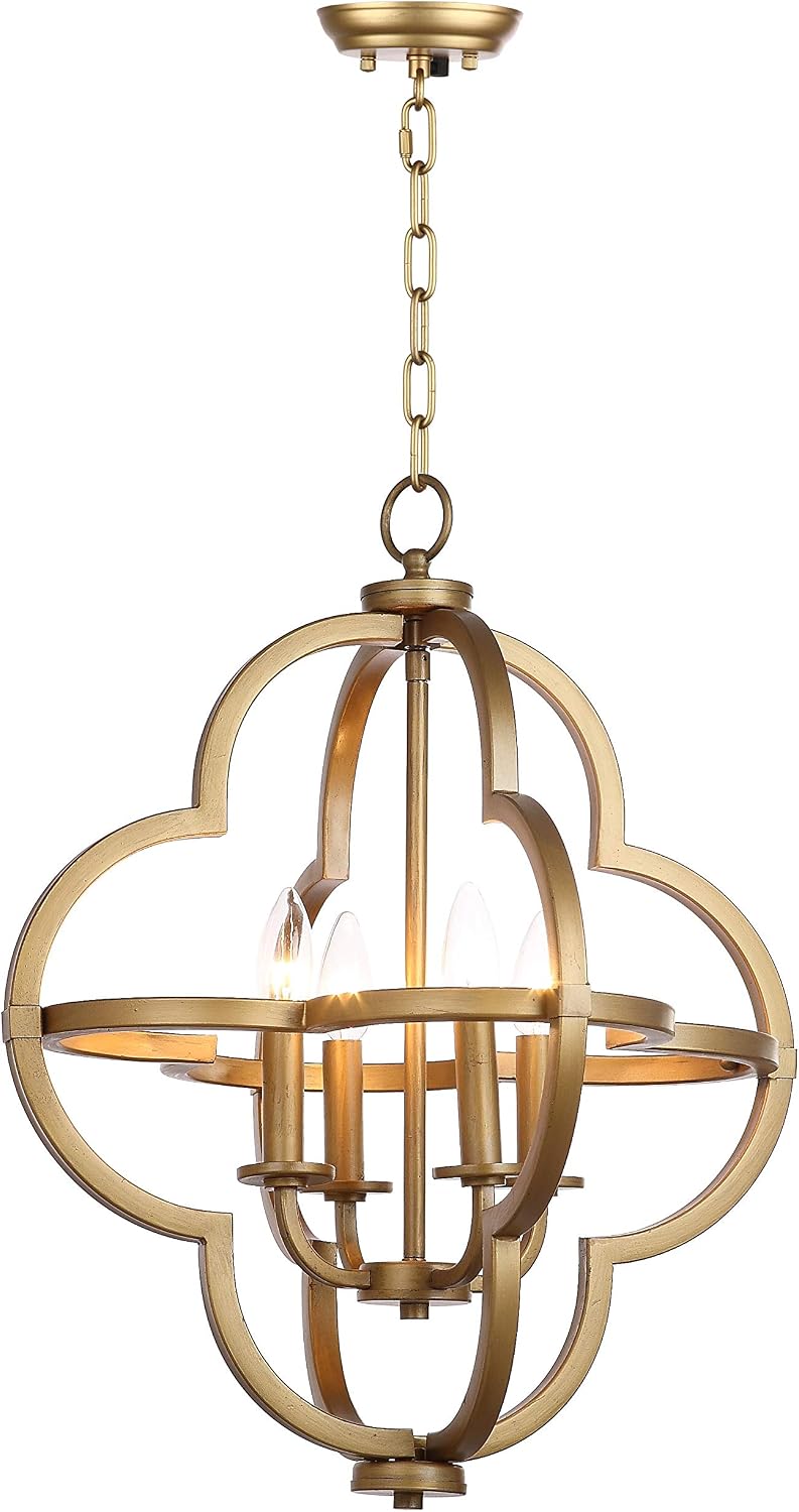 SAFAVIEH Lighting Collection Millard Modern Farmhouse Orb 19-inch Diameter 4-light Adjustable Hanging Pendant Light Fixture (LED Bulbs Included)
