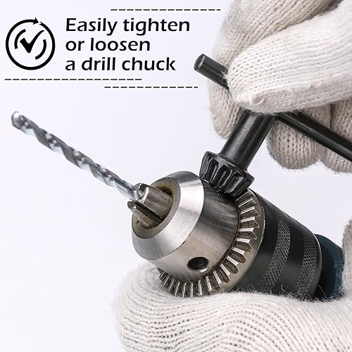 Miniatura 9 de Famgee Llave de repuesto para portabrocas eléctrica, herramienta de sujeción (diámetro del mandíbulo 34 pulgadas  58 pulgadas  12 pulgadas  38