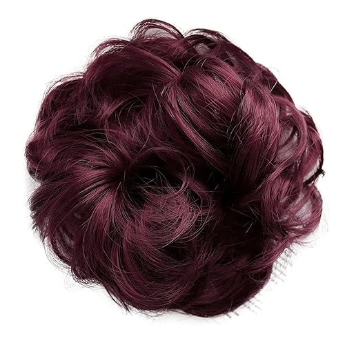 PRETTYSHOP Hairpiece Gomas con cabello para recogidos, más volumen, ondas o rodete despeinado, Diferentes colores