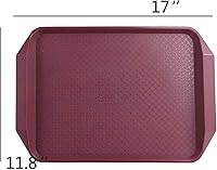 Vista 2 de Bandejas de plástico de comida rápida para comer, 17 x 11.8 pulgadas, juego de 4