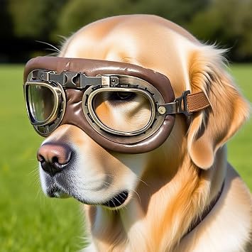Dog Goggles, Protective Eyewear for Medium to Large Dogs, UV and Wind Resistant, Adjustable Strap for Fit, Ideal for Outdoor Activities, Beach, Pool, and Winter Sports