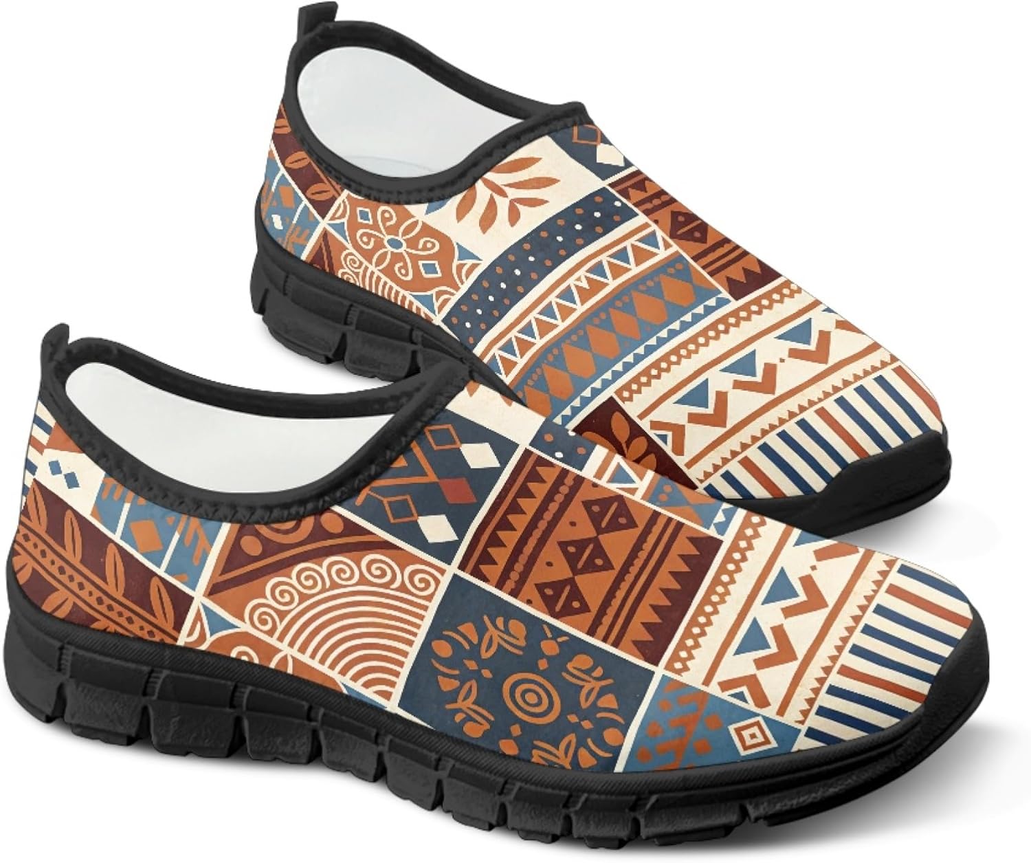 Pinupub Work Sneakers for Women Casual Low Top Slip On Shoes Breathable Flat Running Sneakers Comfy Walking Loafers