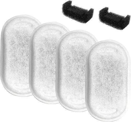 Miniatura 3 de Paquete de 6 filtros de fuente de agua para mascotas, filtro de esponja para perros para gatos, dispensador de agua de impurezas, filtro dispensador