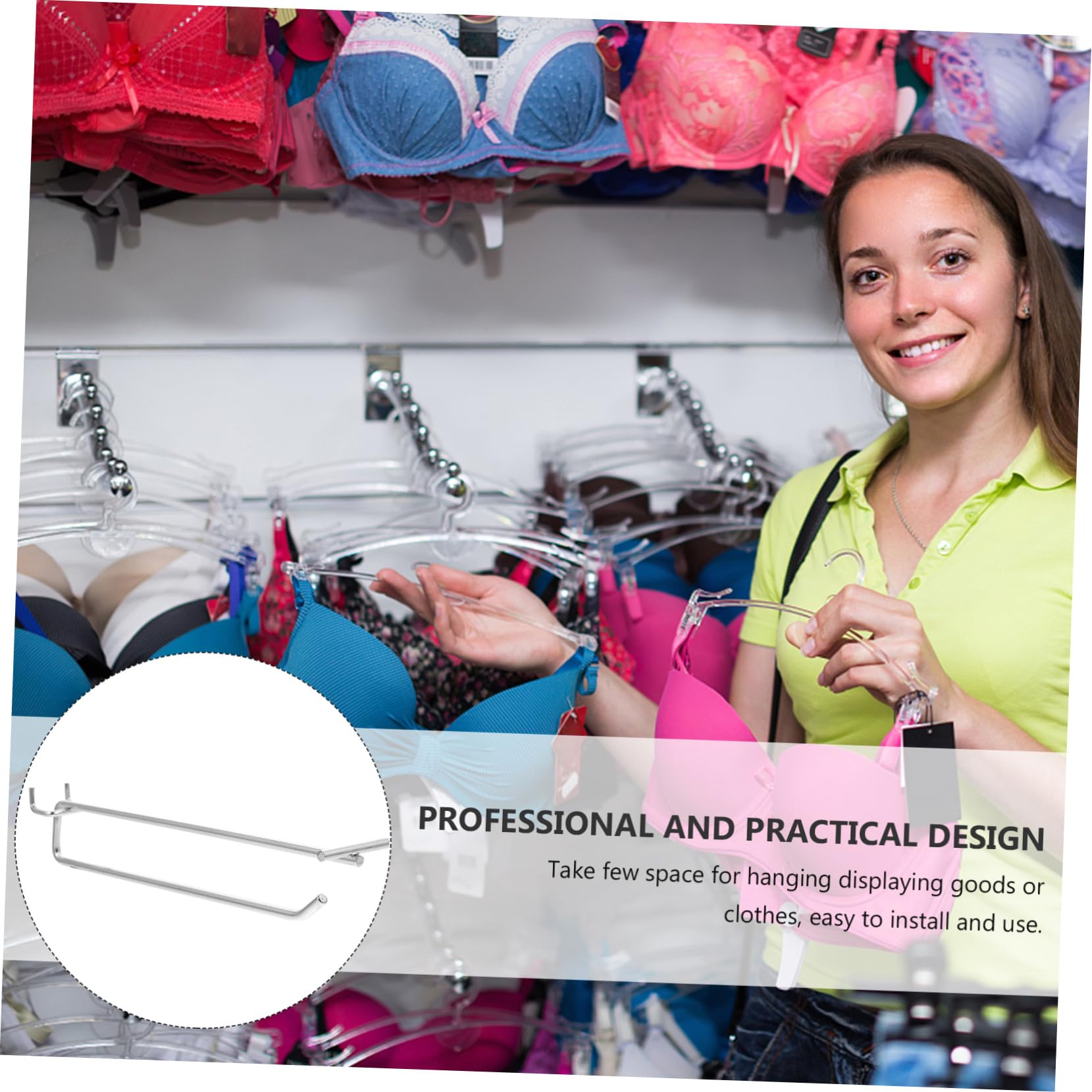 6 Stück Teiliges Pegboard Haken Metall Lochabstand Supermarkt Anzeige Haken mit Preisschildhalter Lochwand Organizer Langlebig Kratzfest