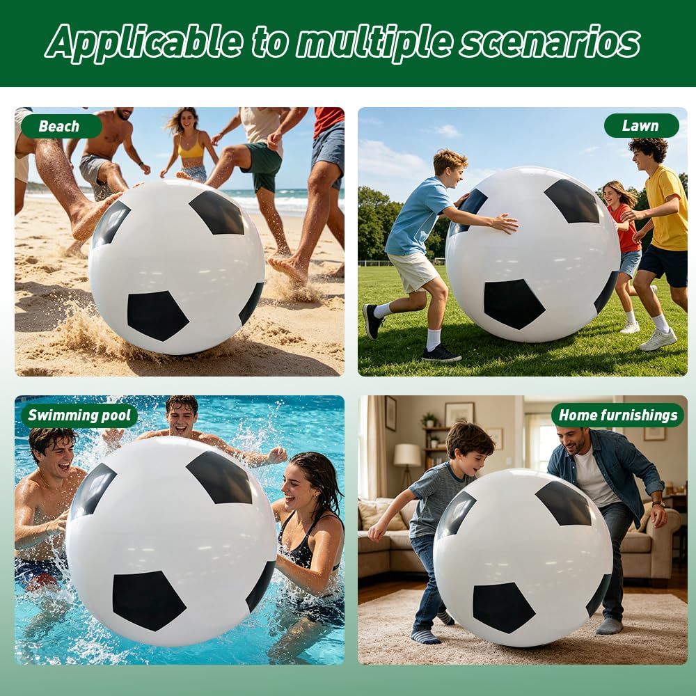 Palloncino gonfiabile gigante, in gomma robusta, extra grande, per il divertimento estivo, feste in spiaggia