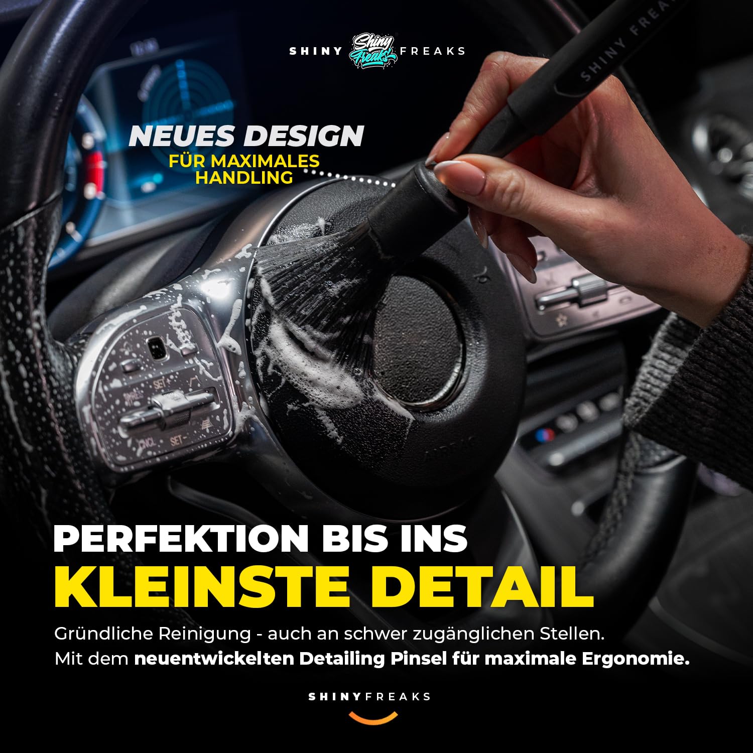 Chemical Guys Interior Detail Kit: Nonsense 473ml + Total Interior 473ml + Brush + 3 Mikrofasertücher + Handschuhe | Innenraum reinigen und pflegen | 7-teilig