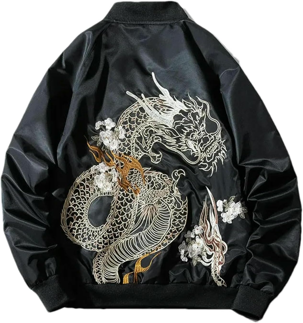 Men Chinese Dragon Embroidery Pilot Jackets Retro Punk Hip Hop Jacket Autumn Streetwear High Street