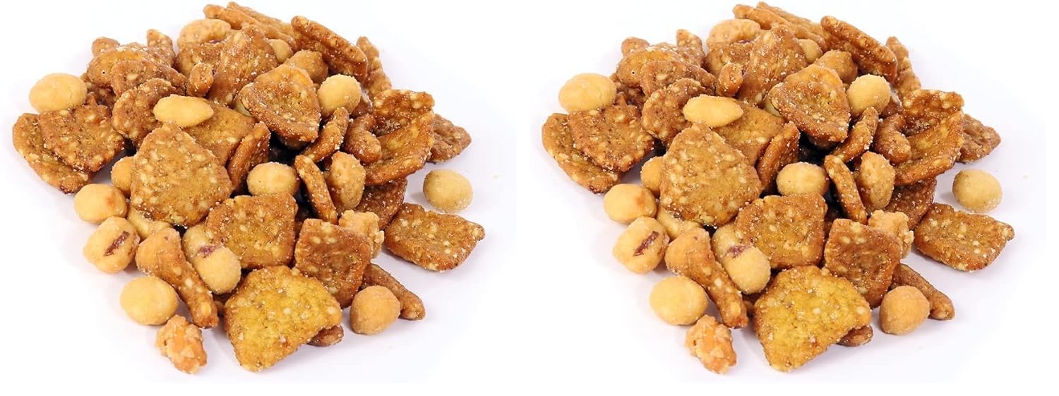 Oregon Farm Fresh Snacks Honey Roasted Mixed Nuts Snack Mix - Locally Made Honey Roasted Peanuts, Toffee Peanuts & Sesame Sticks Snacks - Perfect Sweet & Salty Nut Mix (16oz) (Pack of 2)