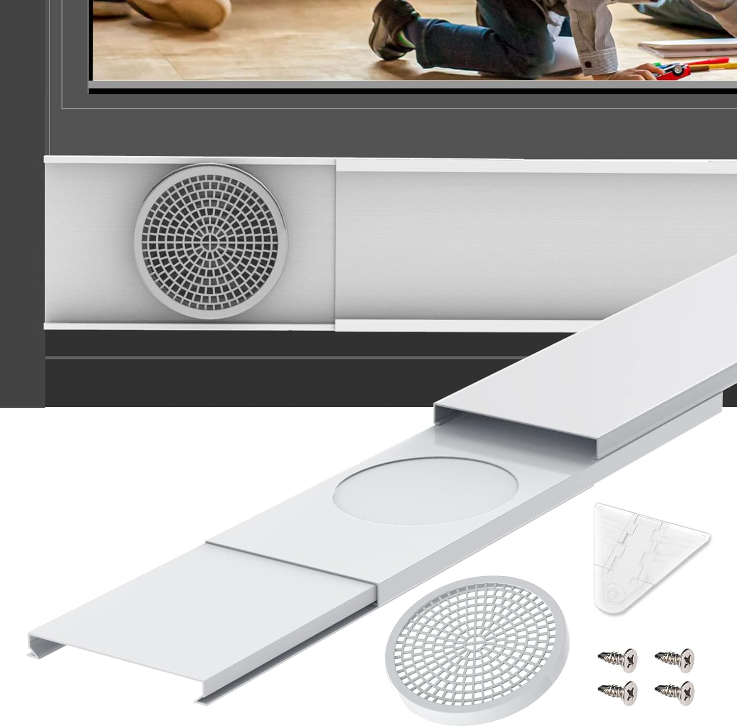GCGOODS Portable Air Conditioner Window Seal Plates Kit for 5.9 Inch Diameter Exhaust Hose, 3 Adjustable Mobile AC Window Kit with Plastic Guard Up to 47", Universal Sealing Panels for Sliding Windows