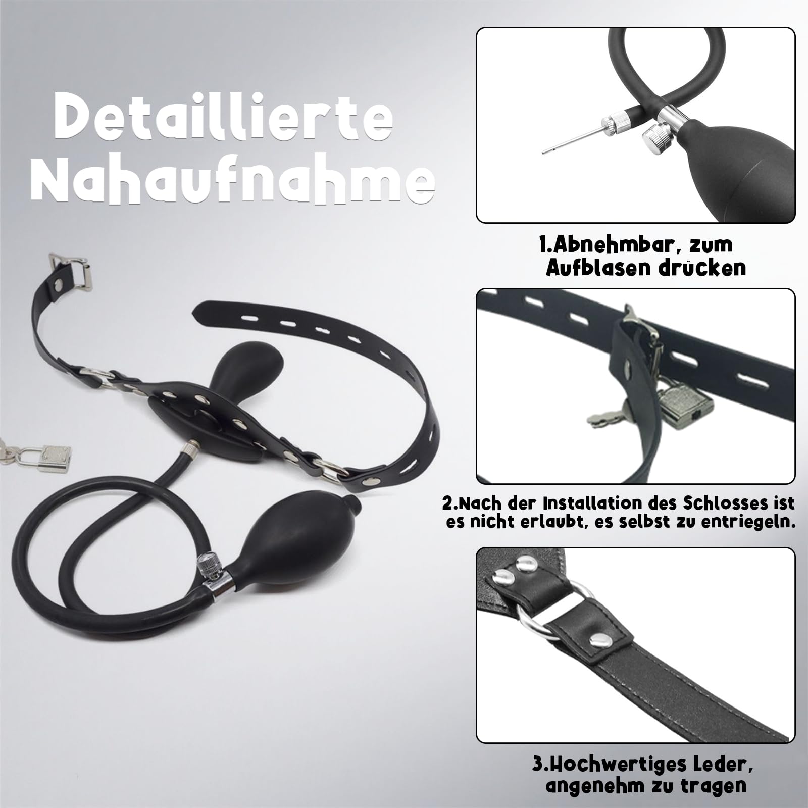 Baillon Sexuelle Bdsm Baillon Sm Bouche Ouverte Gode Gonflable Ball Gag Cagoule Bdsms Set Accessoires Hard Bondage Bdsm Sexe Sm Femme Bdsm Extrêmes Pour Femmes Et Hommes