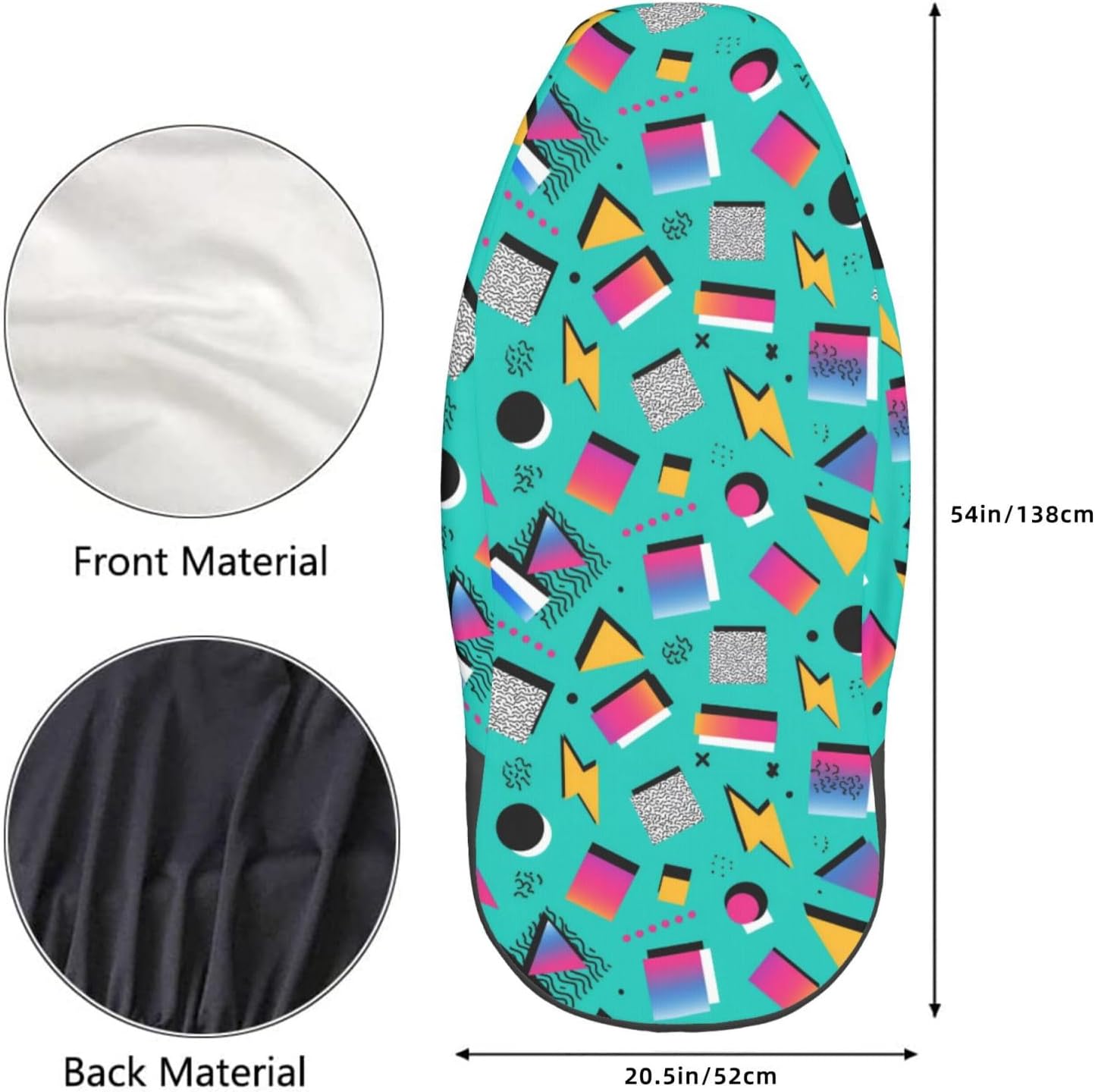 Delerain Car Seat Covers Set 2Pcs, Retro Vintage 80s 90s Universal Front Car Seats Vehicle Enterior Protector Suitable Fits Most Car Auto SUV Sedan Truck