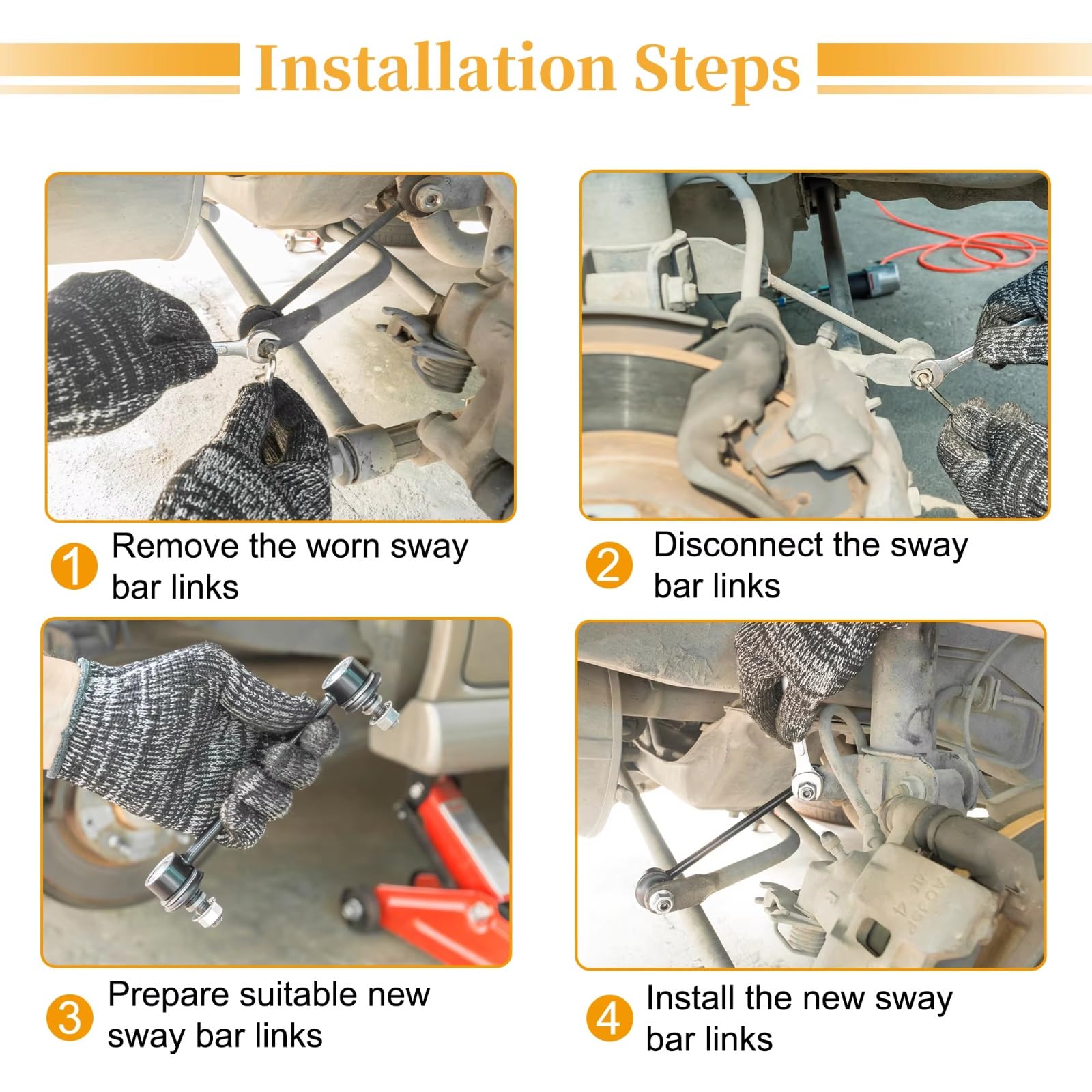 Bieletas de Barra estabilizadora Delantera (1 par) Bieletas de Extremo de Barra estabilizadora Delantera para automóvil K80880 Compatible con Mazda 3 2010 2011 2012 2013